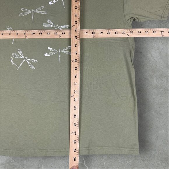 Vintage Y2K Minimalist Line Drawing Dragon Fly Artist Graphic T-Shirt - XL - Picture 6 of 7